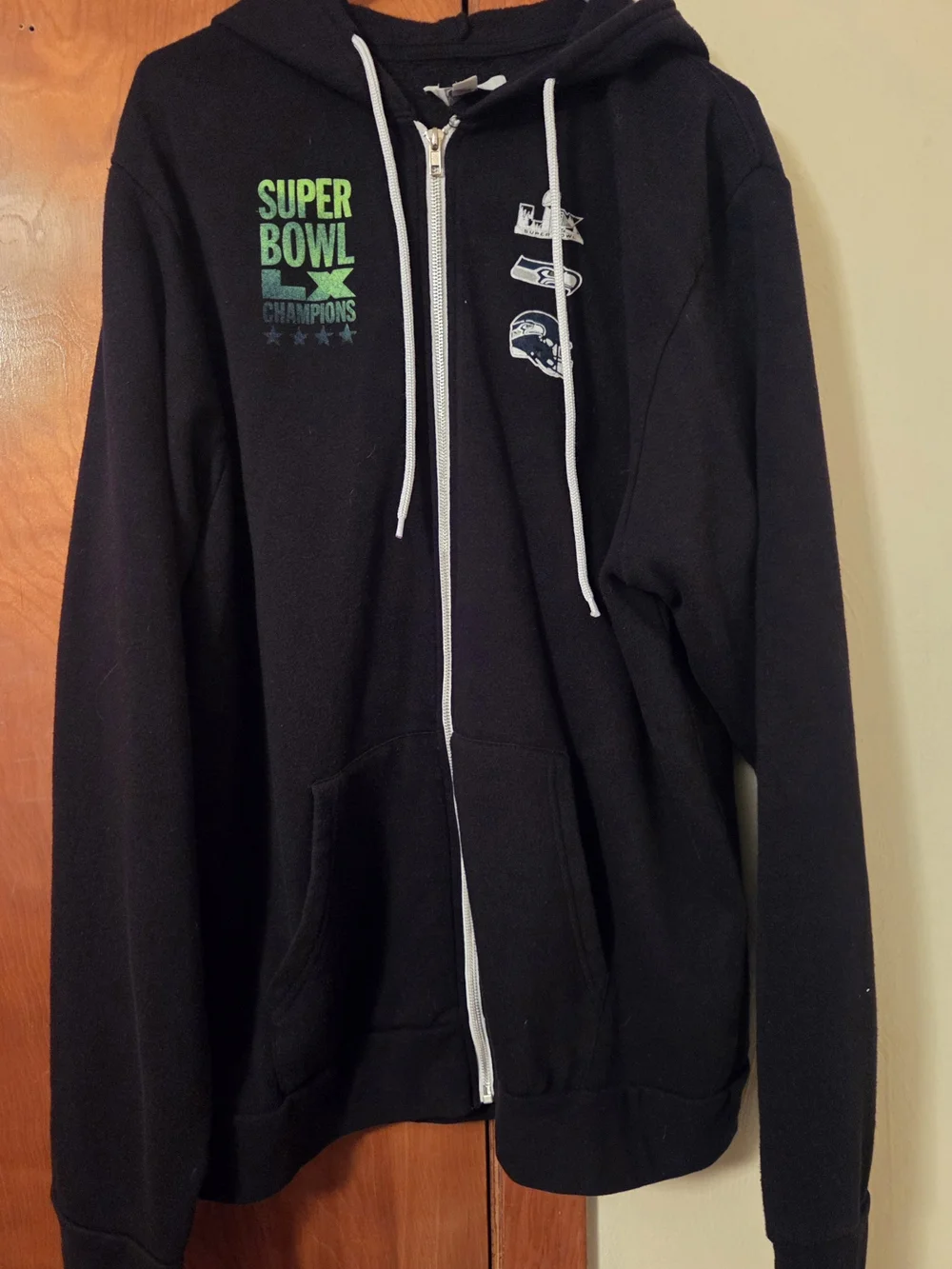 Seattle Seahawks Super Bowl Champions Zip Hoodie XXL